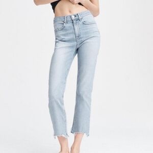 Rag & Bone Nina High Rise Ankle Cigarette Jeans Step Fray Size 24
